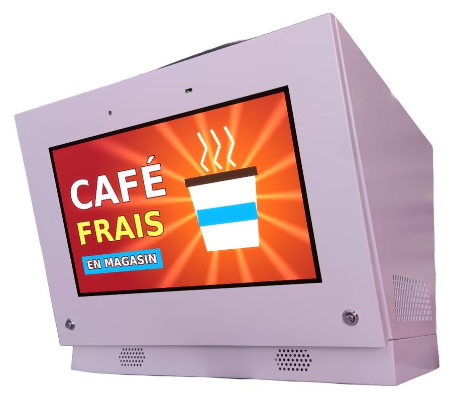Afficheur DEL pour le dessus de la pompe à essence, qui annonce du café en magasin